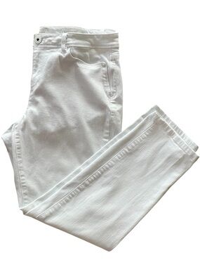 J. Jill Denim White Denim Authentic Fit Slim Ankle Jeans Sz 10p Stretch